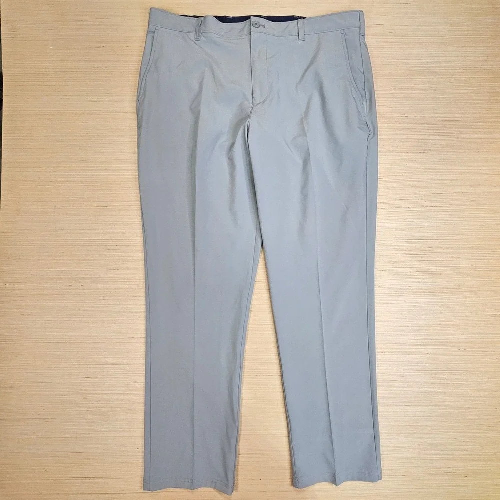 Lot of 2 IZOD Golf Pants Men 40x32 Black Performance Flat Front Stretch Trousers